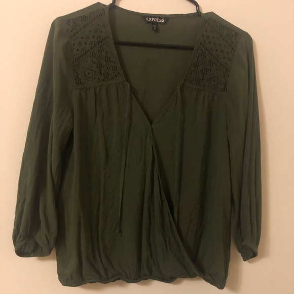 Express women’s Green long sleeve blouse - Picture 1 of 2